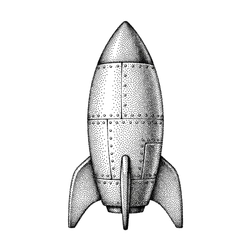 Decorative rocket illustration